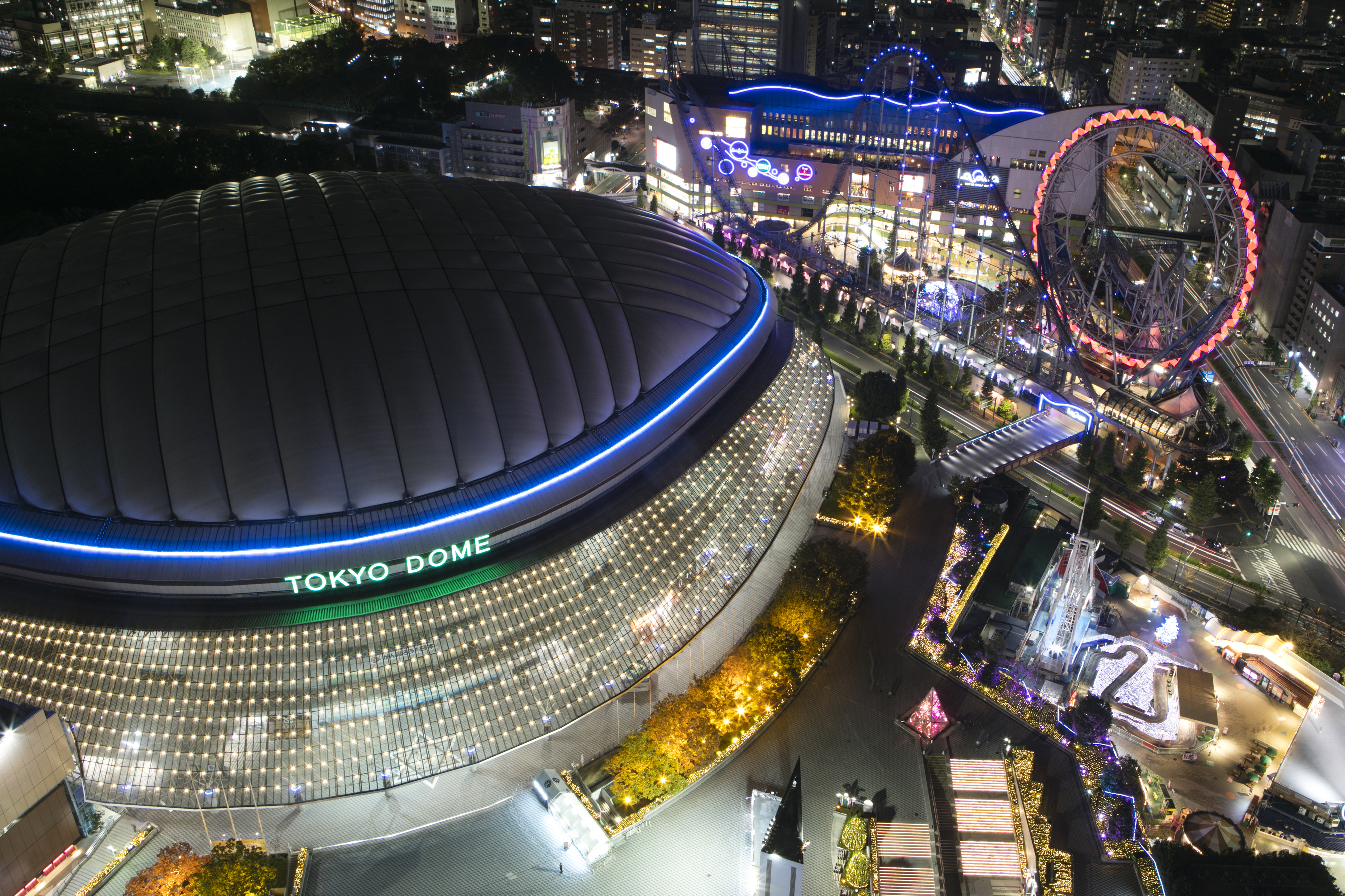 Watching A Game of Baseball in Osaka Kyocera Dome Japan